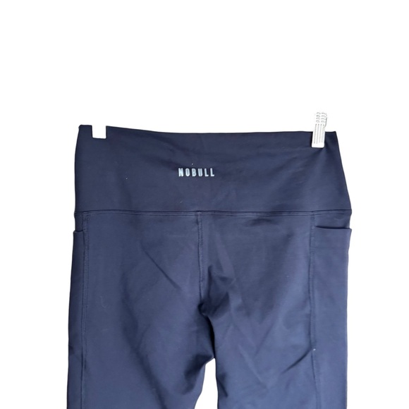 NOBULL - NWT Navy High-Rise Cropped Leggings w/ Side Stash Pockets Sz L - Picture 7 of 9
